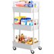 thumbnail image 1 of Organizador Rolling Cart Pipishell de 3 niveles de plástico blanco, 1 of 7