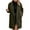 Olive Green, variant on IROINNID Trench Coat for Women Winter Plus Size Solid Button Shearling Long Coat Long Sleeve Thermal Coat with Pocket,Black