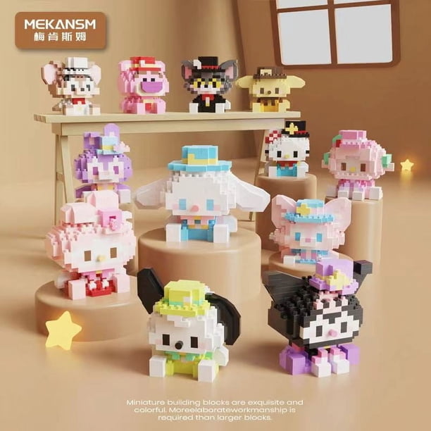 Bloques de construcción de partículas pequeñas para niños, adornos de montaje educativo, regalo de cumpleaños, serie Kawaii Pet cat, Mmodel, nuevo