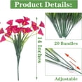 thumbnail image 2 of 20 Bundles Artificial Flowers Fake Outdoor Plants (Yellow), 2 of 5