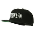 thumbnail image 2 of Brooklyn Embroidered Wool Snapback Cap - Black OSFM, 2 of 5