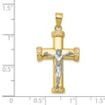 thumbnail image 2 of 14K Two-Tone Gold Charm Pendant Themed 34 mm 17 Crucifix, 2 of 2