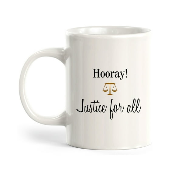 Hooray Justice For All 11oz Plastic Coffee Mug