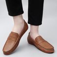 thumbnail image 6 of Big Size Men's Casual Loafers Slip On Leather Shoes Lightweight Driving Shoes Moccasins Classic Penny Loafer Flats Boat Shoes, 6 of 10