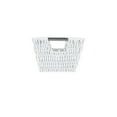 thumbnail image 3 of Simplify Small Shelf Rattan Tote Storage Basket in White, 3 of 7