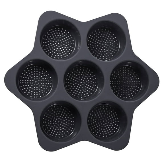 IBASETOY Multi Function Silicone Bread Mold Air Fryer Muffin Tray Nonstick Flexible Cake Pan Grey