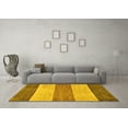 thumbnail image 3 of Ahgly Company Machine Washable Indoor Rectangle Abstract Yellow Modern Area Rugs, 4' x 6', 3 of 4