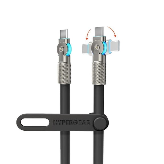 Chunky180° 100W USB-C to USB-C Rugged Fast Charge Cable | 12ft | Black