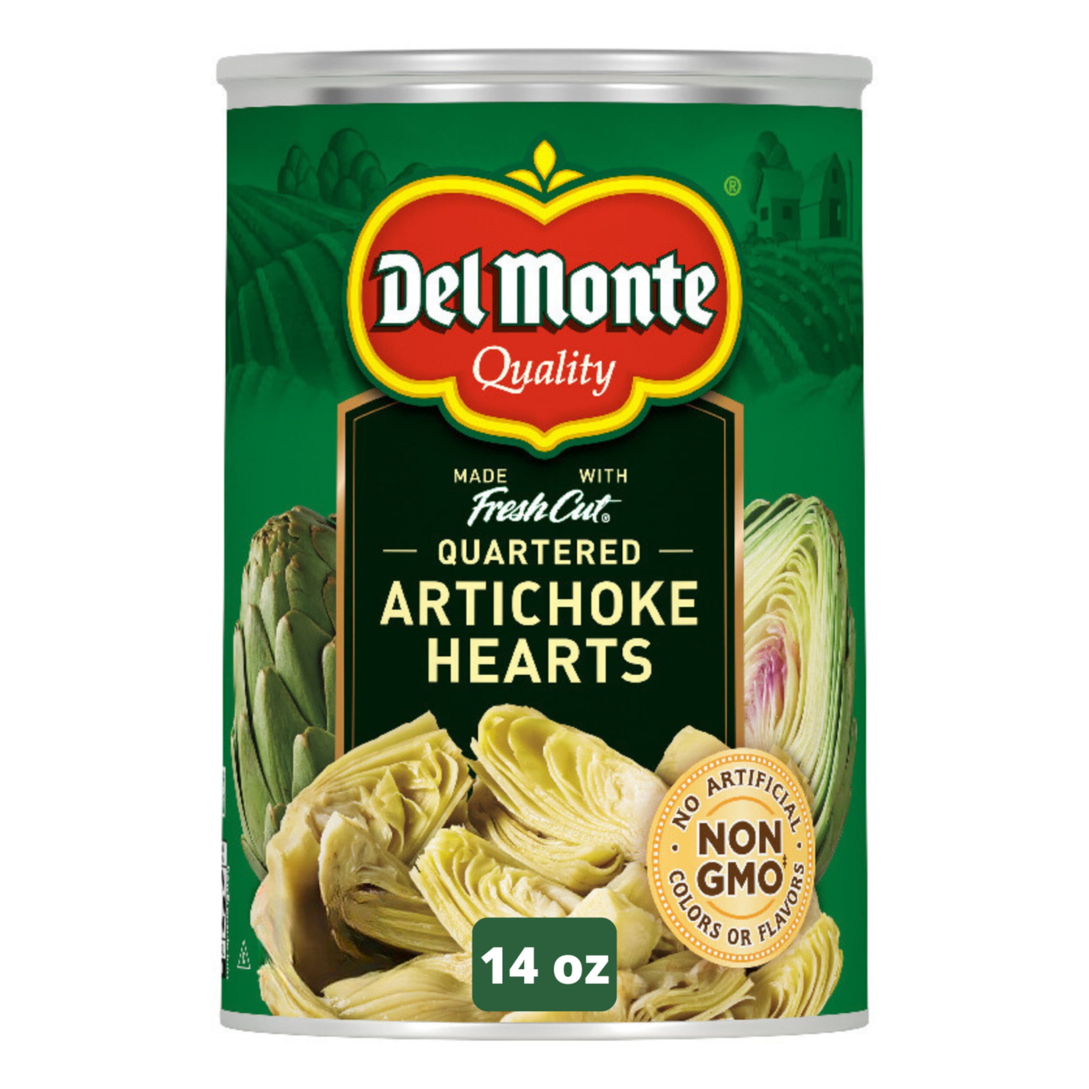 (6 pack) Del Monte Quartered Artichoke Hearts 14 oz Can, Canned Vegetables