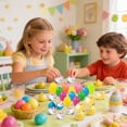 thumbnail image 6 of 12 Pack Filled Easter Eggs with Mini Bunny Toys Easter Egg Hunt Basket Fillers Party Favors Decoration Gifts for Spring, 6 of 6