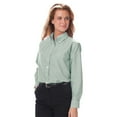 thumbnail image 1 of BlueGeneration Ladies Long Sleeve Oxford - Green Stripe 2 Extra Large Stripe, 1 of 1