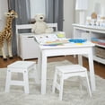 thumbnail image 6 of Melissa & Doug Wooden Stools – Set of 2 Stackable, Portable 11-Inch-Tall Stools (White), 6 of 6