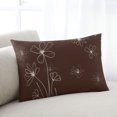 thumbnail image 2 of Waterproof Outdoor Throw Pillows with Inserts 12"x20", Brown Soft Decorative Pillowcases for Couch Bedroom, Spring Flora Pillow Covers for Sofa Living Room, 2 of 8