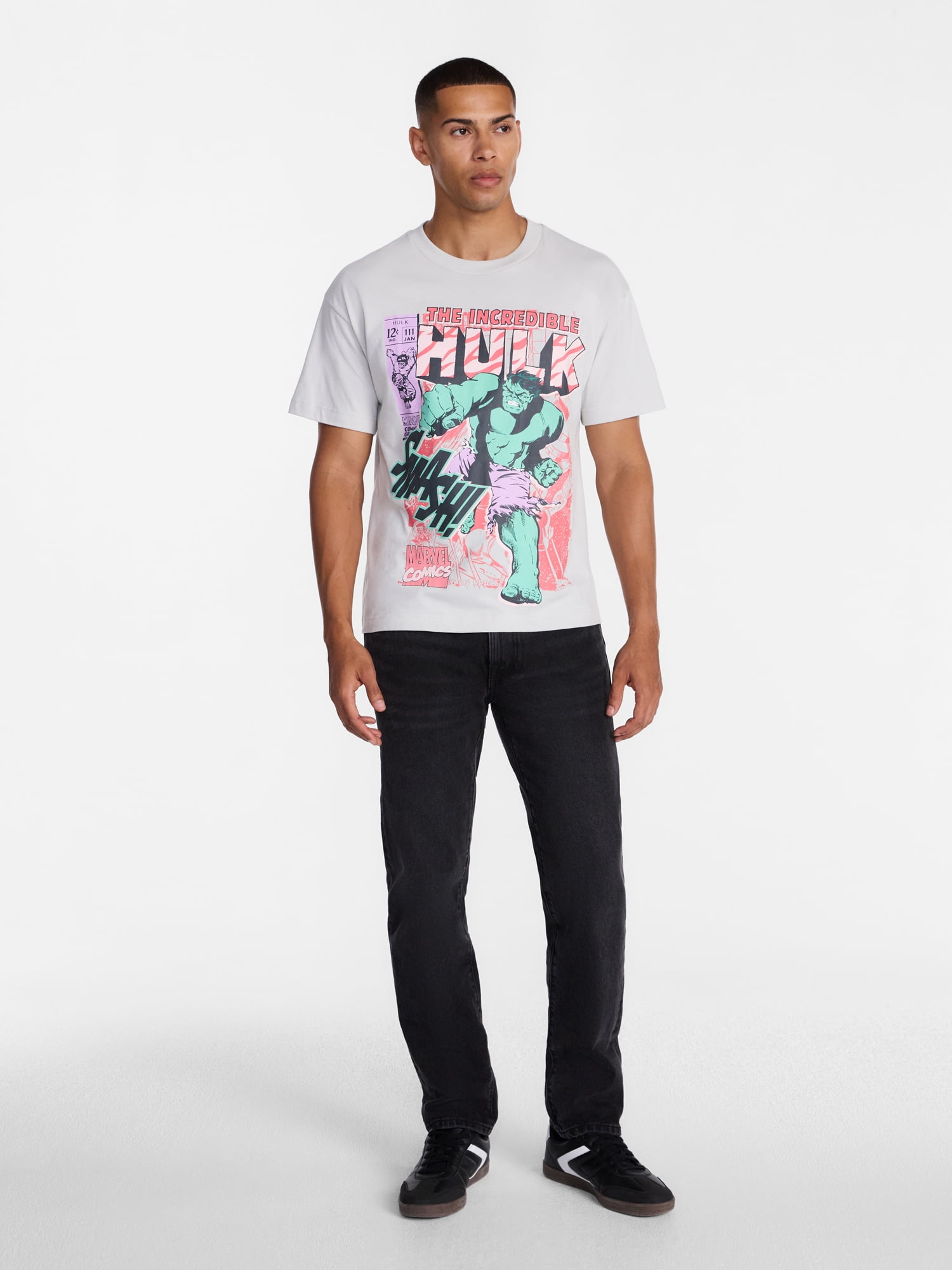 Marvel Comics Men's and Big Men's Hulk Smash Graphic Tee, Sizes S-3XL