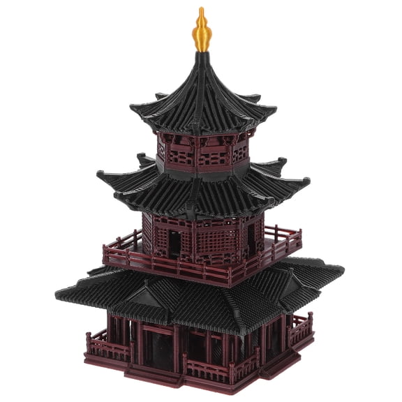 VORCOOL Mini Pavilion Garden Decor Miniature Figurine Multi Plastic Office Decor 1Set
