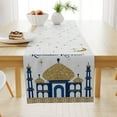 thumbnail image 3 of Eid Mubarak - Camino de mesa de mesa con mezquita de luna dorada, decoración para el hogar, cocina, comedor, cena, decoración de casas de campo, 72 x 13 pulgadas, 3 of 3