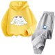thumbnail image 3 of Lindo traje deportivo Cinnamoroll para niños, suéter Kawaii Cinnamoroll, conjunto de sudadera con capucha y pantalones deportivos de Anime Kuromi My Melody para niños, regalo para niña, 3 of 5