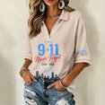 thumbnail image 4 of Bexdxz 9/11 25Th Anniversary Shirt Womens Memorial 911 Never Forget V Neck Tshirts Khaki 2XL, 4 of 5