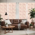 thumbnail image 2 of Ambesonne Cherry Blossom Window Curtains, Hitoe Sakura, Each 28" W x 84" L, Dried Rose and Beige, 2 of 5