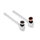 thumbnail image 1 of 2 Pipas de fumar de cristal con cabezal de metal - Pipas de pyrex de 12,5 mm - Pipa de fumar estética y elegante, 1 of 5