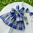 thumbnail image 2 of TELOLY Dog Clothes,Secure Chest Strap Dog Dress,Classic Plaid Design Elegant Skirt Detail Dog Clothes for Small Dogs,Blue,Xxl, 2 of 4