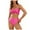 Pink, variant on Linfrsh Bathing Suit for Women Tummy Control,Modest High Waisted Bikini Sets Cute Halter 2 Piece Swim Suit 2024 Brown,M