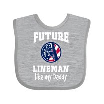 Inktastic Future Lineman Like Daddy Boys Baby Bib