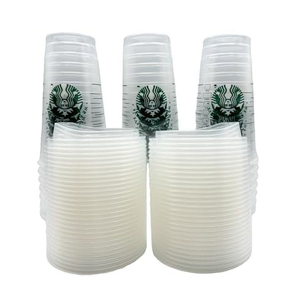 [50 Sets] Starbucks Disposable Coffee Cups with Lids (26oz Venti) - To Go Cold Coffee Cup, Plastic Cups, Iced Coffees Bar Supplies