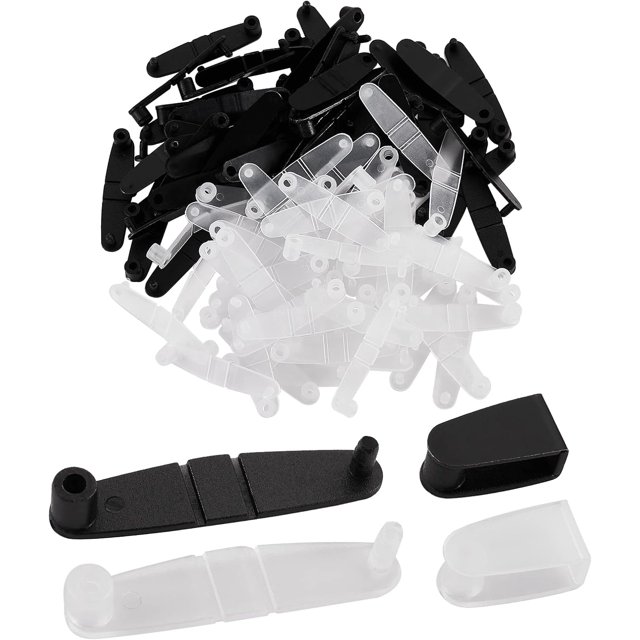 100Pcs Plastic Badge Strap Clip Carabiner Keychain Key Chain Connector Plastic Keychain Clip for Card Holder Lanyards Key Rings ID Badge Holder Strap