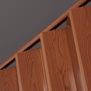 Homestyle Plaza Vinyl Folding Door fits 36wide x 80high Pecan
