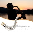 thumbnail image 4 of fastboy Brass Tenor Saxophone Bend Neck Solid Color Replacement 27.5mm Nozzle Woodwind Instrument Sax Part Accessories Silver, 4 of 6