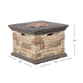 thumbnail image 2 of Louis Stone Finish Magnesium Oxide Square Gas Fire Pit, 2 of 5