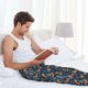 thumbnail image 5 of Fotbe cute fall fox Pantalones de Pijama para Hombre, Pantalones de Dormir, Pantalones de Casa con Cintura Ajustable y Bolsillos-X-Large, 5 of 6