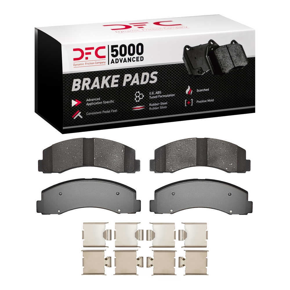 Dynamic Friction Company 1551-2087-01 DFC 5000 Advanced Brake Pads - Ceramic and Hardware Kit - OE