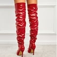 thumbnail image 4 of Dakaela Womens Over The Knee Thigh High Boots Stiletto High Heel Long Tall Boot Pointed Toe Sexy Shoes, 4 of 7