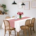 thumbnail image 4 of Hegbolke 4 Pack White and Rose Gold Tablecloths - 86.6"x51.2" Rectangular White and Rose Gold Table Cover for Weddings Birthdays First Communion Baby Showers Graduation, 4 of 7