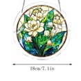 thumbnail image 3 of Darzheoy Stained Glass Window Hanging,Colorful Acrylic flowes Jigsaw Puzzles,Flowers of The Valley Suncatchers for Windows,Home Decor Gift for Puzzle Lovers or for Mother’s Day, 3 of 5