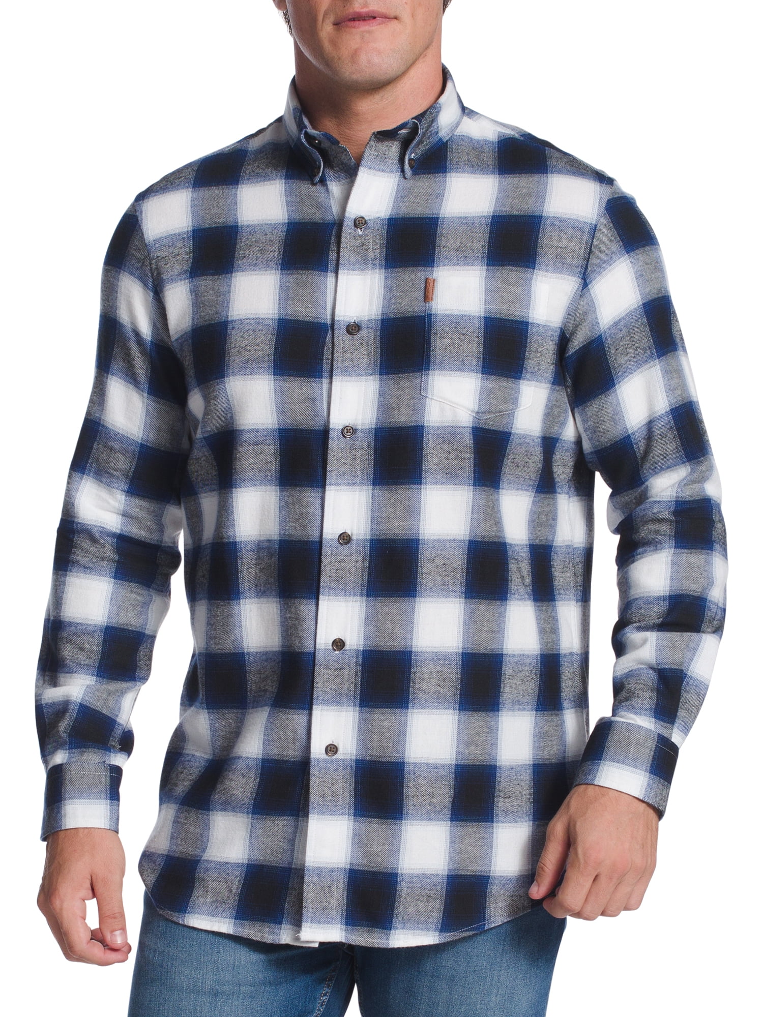 Chaps Men's Long Sleeve Performance Flannel ShirtSizes XS up to 4XB