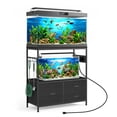 thumbnail image 6 of Heavy Duty Metal Aquarium Stand with Cabinet for 20-29 Gallon Tanks – Double Layer Shelf – Supports Up to 330 lbs – 31.5" x 15.7" x 32.5", 6 of 8
