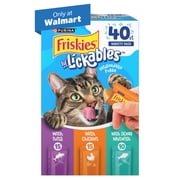Purina Friskies Lil’ Lickables Tuna, Chicken, & Whitefish Flavor Variety Pack Lickable Cat Treats, 0.5 oz Sachets (40 Pack)
