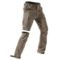 thumbnail image 2 of Men's Convertible Hiking Pants: Quick-Dry Lightweight Water-Resistant Zip-Off Fishing Travel with 5 Deep Pockets Brown S, 2 of 6