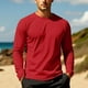 thumbnail image 5 of pstuiky camisetas de manga larga para hombre, Protector solar de color sólido para hombre, transpirable, de manga larga. tops de invierno para hombre m, 5 of 9