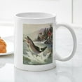thumbnail image 3 of CafePress - Vintage Fishing, Rainbow Trout Mugs - 11 oz Ceramic Mug - Novelty Coffee Tea Cup, 3 of 4