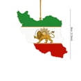 thumbnail image 3 of Qiopertar Iran Map Ornament, Traditional Persian Lion Sun Flag Decor, Iranian Pride Gift for Christmas Tree Home Office Car, Persian Culture Souvenir, 3 of 3