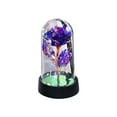 thumbnail image 3 of Naxoaeo Preserved Rose in Glass Dome with LED Light, Forever Rose Bouquet for Home Decor Centerpiece, Romantic Birthday Gift for Women Mom Girlfriend, 5.9x3.3 Inch, Handcrafted, 3 of 7