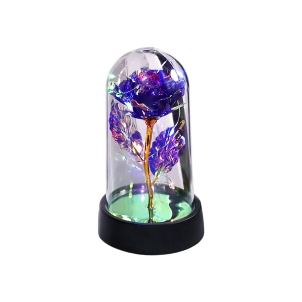 Regalos para las Mujeres Regalo de la Rosa Eterna para el Cumpleaños de las Mujeres Regalo para la Madre Rosa Encendida en Cúpula de Vidrio Regalo de la Rosa Eterna para el Día de la Madre Regalo de L