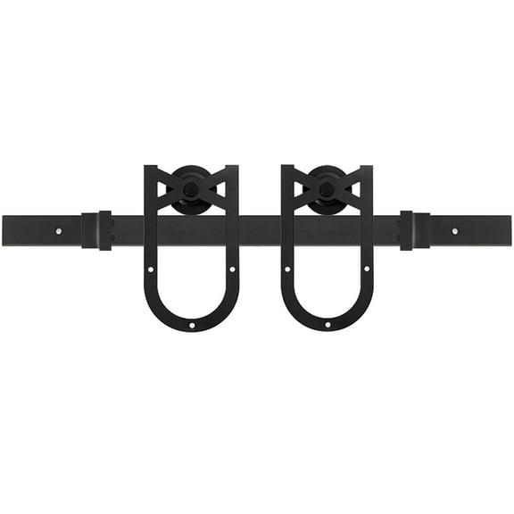 Miseno Mbdh4405x96 96" Hoop Strap Barn Door Hardware Kit - Black