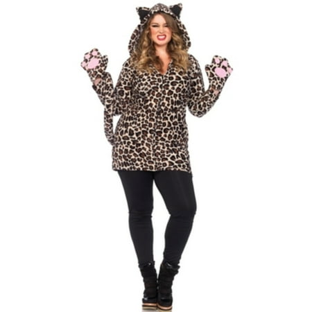 Leg Avenue Women's Plus Size Cozy Leopard Cat
