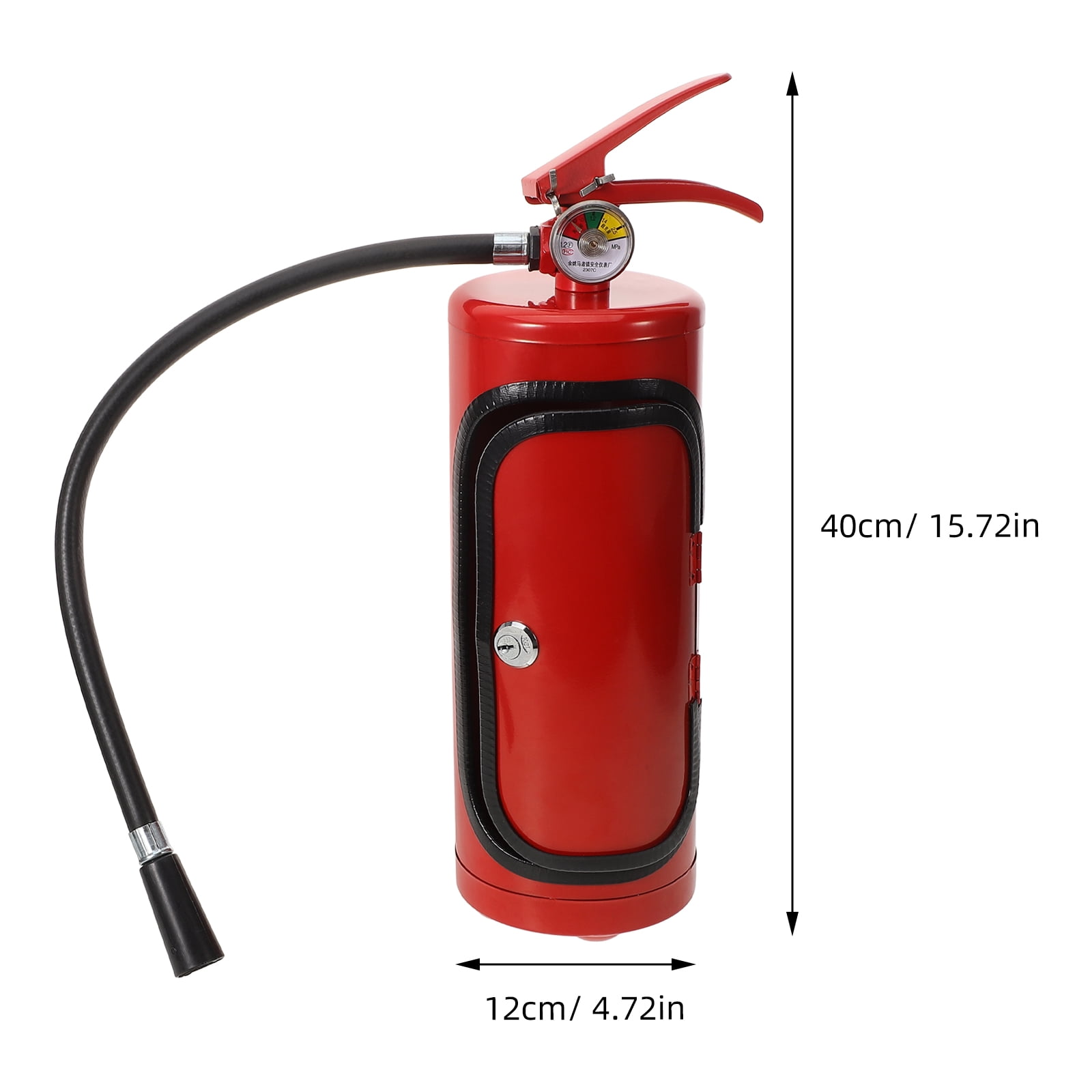 FOMIYES Red Fire Extinguisher Shaped Wine Holder Made of Plastic and Iron for Wine Bottle Storage and Decor