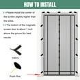 thumbnail image 3 of Sanmadrola Magnetic Screen Door Instant Mesh Curtain Self Sealing Magnets Curtain Works With Pets, Sliding Door, Front Doors Tailorable Curtain 39x86, Black, 3 of 8